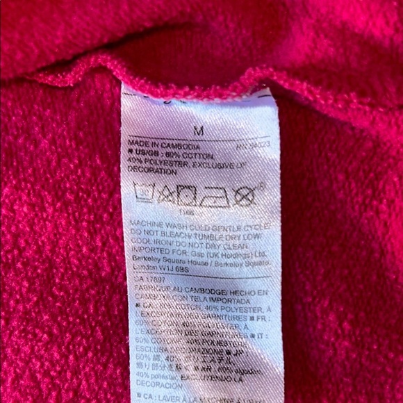 GAP Pink Sweatshirt Hoodie Classic Pullover - Picture 6 of 7